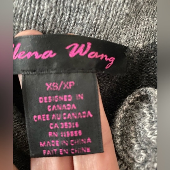 Elena Wang Dual grey tunic sweater size XS - Picture 4 of 7